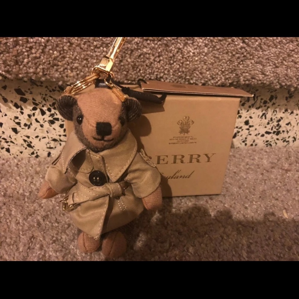 Burberry Thomas bear with trench coat.